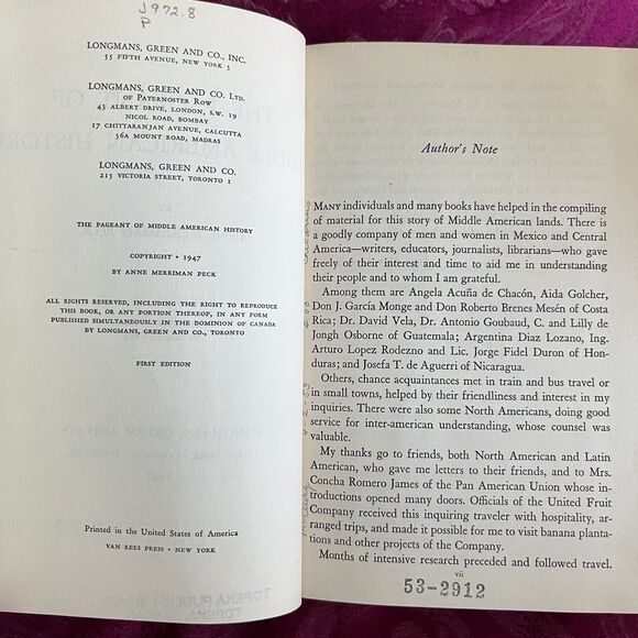 1947 Vintage Book: The Pageant of Middle American History First Edition (stated) - Picture 5 of 12